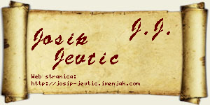 Josip Jevtić vizit kartica